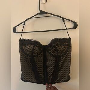 SHEIN halter black corset top size L